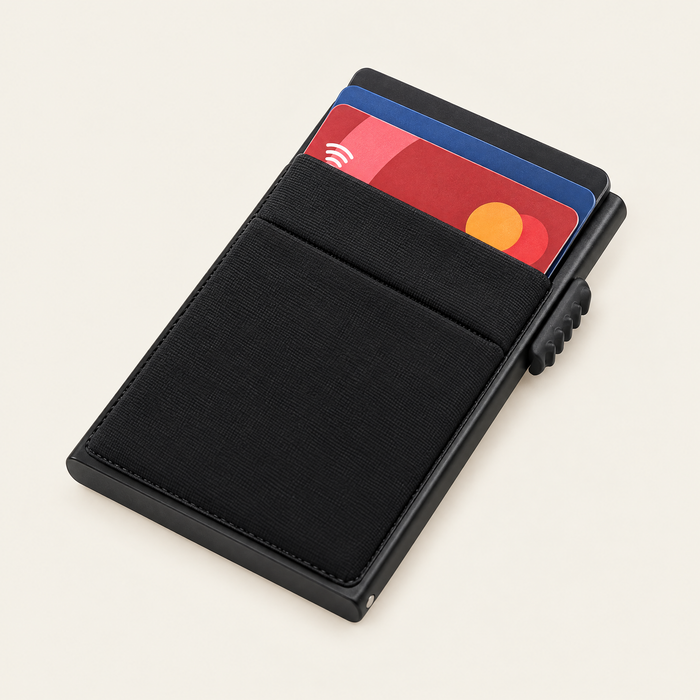 Billetera Minimalista de Aluminio – Protección RFID en 1 cm