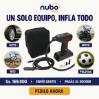 Air Bolt infla auto, moto, bici y pelotas