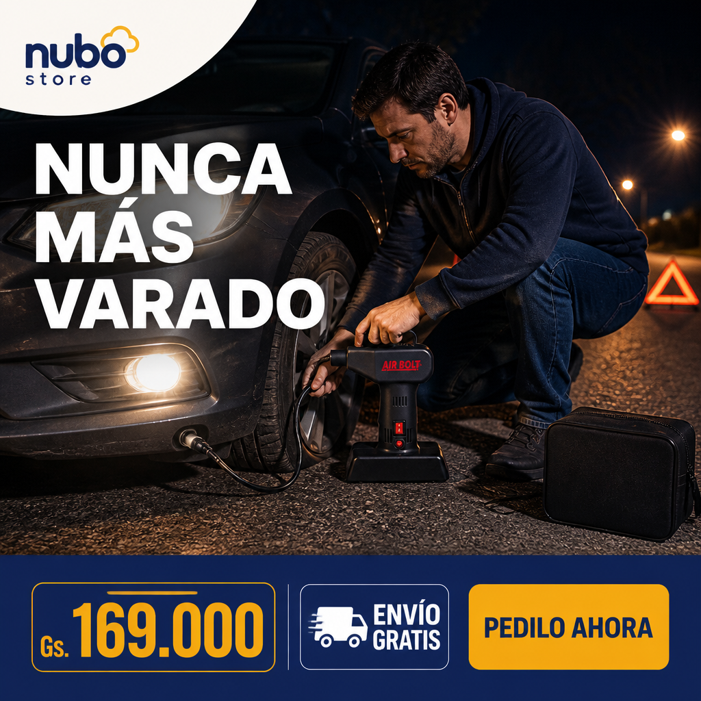 Air Bolt inflando una cubierta de noche