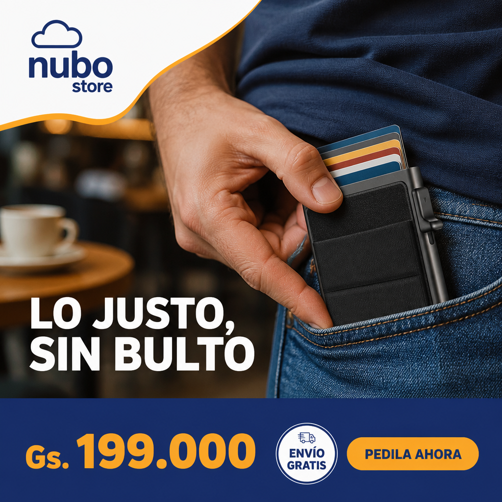 Billetera de aluminio en el bolsillo