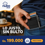 Billetera de aluminio en el bolsillo