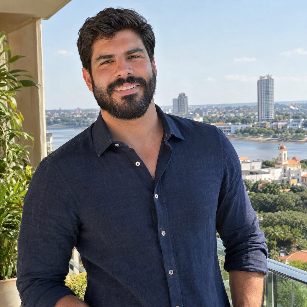 Hombre con barba tupida